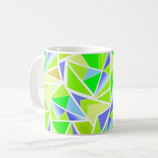 Mug Abstrait, géométrique, polygonale (Devant gauche)