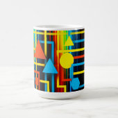 Mug Abstrait Géométrique Rétro Coloré (Centre)