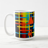 Mug Abstrait Géométrique Rétro Coloré (Gauche)