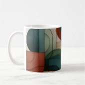 Mug Abstrait géométrique sophistiqué - Tons de Terre (Gauche)