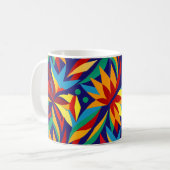 Mug Abstrait Géométrique Tropical Multicolore Vibrant  (Devant gauche)