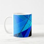 Mug Abstrait, géométrique, vert, bleu, noir (Gauche)