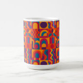 Mug Abstrait gras - Motif rétro dynamique (Centre)