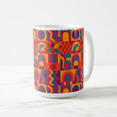Mug Abstrait gras - Motif rétro dynamique (Devant droit)