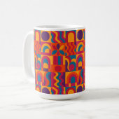 Mug Abstrait gras - Motif rétro dynamique (Devant gauche)