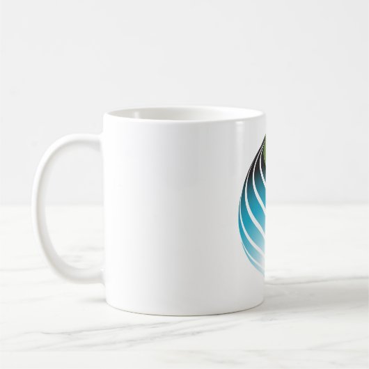 Mug Abstrait Green and Blue Globe Modern Earth (Gauche)
