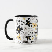Mug Abstrait Gris jaune noir gris sans joint motif flo (Gauche)