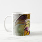 Mug Abstrait Imaginaire coloré Fleur moderne Fractal (Gauche)