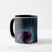 Mug Abstrait Imaginaire coloré fractal (Devant gauche)