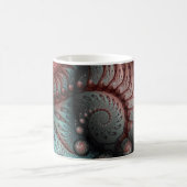 Mug Abstrait Imaginaire dynamique Fractal Art Brown Bl (Centre)