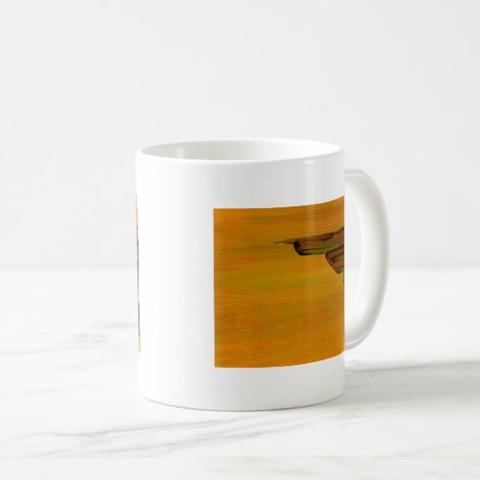 Mug Abstrait jaune (Devant droit)