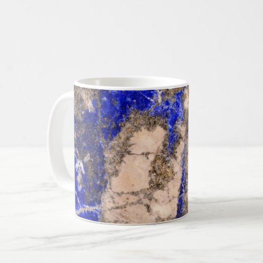 Mug Abstrait Lapis Lazuli Granit bleu, marbre bleu (Devant gauche)