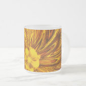 Mug Abstrait Lines Fleur Jaune (Devant droit)