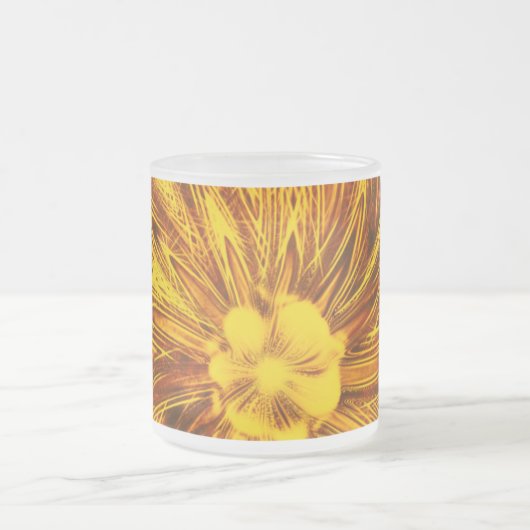 Mug Abstrait Lines Fleur Jaune (Centre)