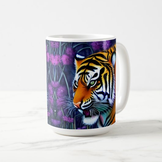 Mug Abstrait Majestic Predator Tiger (Devant droit)