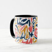 Mug Abstrait memphis école moderne motif avec (Devant gauche)