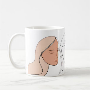 Mug Abstrait Minimaliste D'Art En Ligne