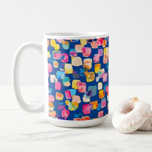 Mug Abstrait moderne coloré (Avec donut)