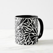 Mug Abstrait moderne continu monochrome sty (Devant droit)
