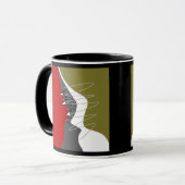 Mug Abstrait, Moderne, Créatif, Coussin de jet appliqu (Devant gauche)