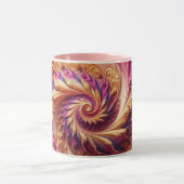 Mug Abstrait moderne de torréfaction rose, or et viole (Centre)