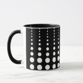 Mug Abstrait moderne design noir lignes blanches point (Gauche)