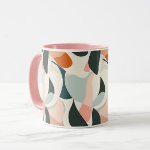 Mug Abstrait moderne du milieu du siècle - Rose, P