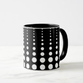 Mug Abstrait moderne élégant lignes points cercles noi (Devant droit)