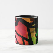 Mug Abstrait moderne graffiti polygonal géométrique fo (Centre)