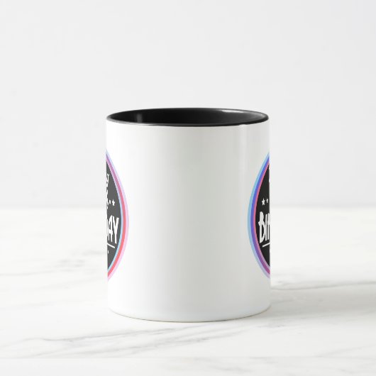 Mug Abstrait moderne Joyeux 70e anniversaire (Centre)