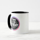 Mug Abstrait moderne Joyeux 70e anniversaire (Devant gauche)