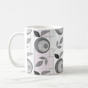 Mug Abstrait moderne patchwork de fruits pomme géométr