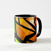 Mug Abstrait moderne polygonal graffiti géométrique da (Devant droit)