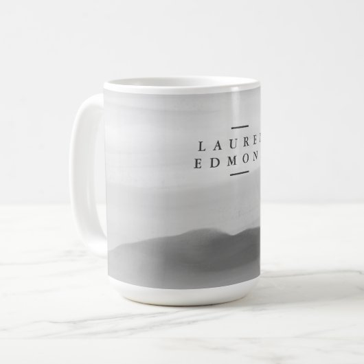 Mug Abstrait moderne professionnel noir et blanc (Devant gauche)