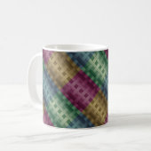 Mug Abstrait moderne rayé multicolore sans couture (Devant gauche)