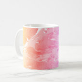 Mug Abstrait moderne rose rouge jaune orange violet (Devant gauche)