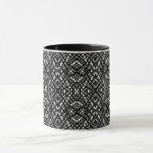 Mug Abstrait moderne sans couture ornemental blanc noi (Centre)