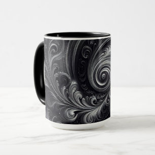 Mug Abstrait Moderne Simple Fléchage noir et blanc