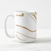 Mug Abstrait moderne tourbillon de liquide Or blanc (Gauche)