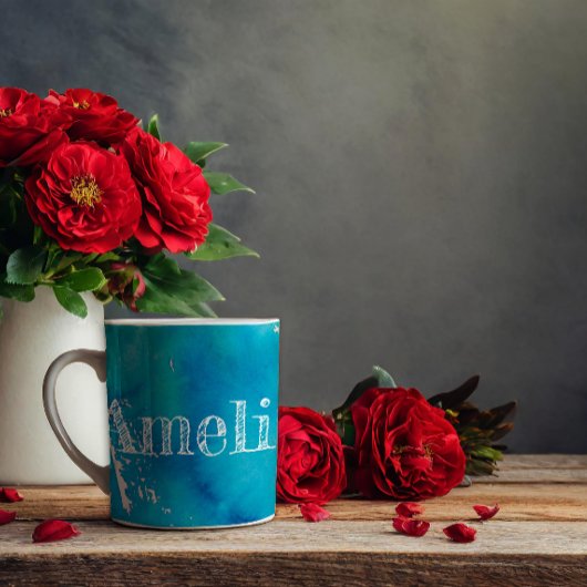 Mug Abstrait motif d'aquarelle bleue