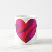 Mug Abstrait Motif de la rotation du coeur rouge et ro (Centre)