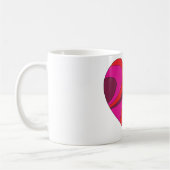 Mug Abstrait Motif de la rotation du coeur rouge et ro (Gauche)