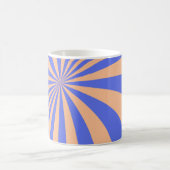 Mug Abstrait motif de sunburst arrière - plan. bleu et (Centre)