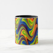 Mug Abstrait Multicolore Ondulé (Centre)