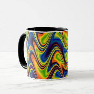 Mug Abstrait Multicolore Ondulé