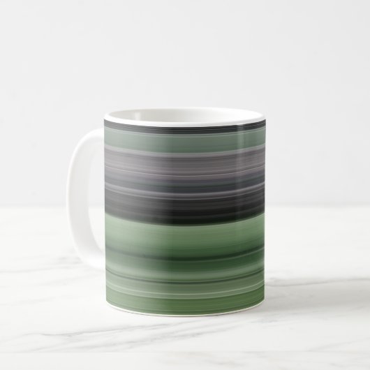 Mug Abstrait n° 1 : vert olive et gris (Devant gauche)