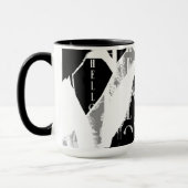 Mug Abstrait noir blanc gris (Gauche)
