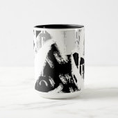 Mug Abstrait noir blanc gris (Centre)