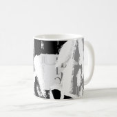 Mug Abstrait noir blanc gris (Devant droit)