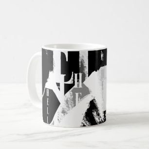 Mug Abstrait noir blanc gris